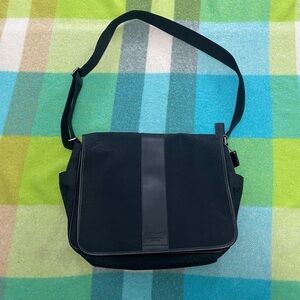 Coach Signature Hudson Commuter Laptop Messenger Bag Black Vintage L0885-F77004